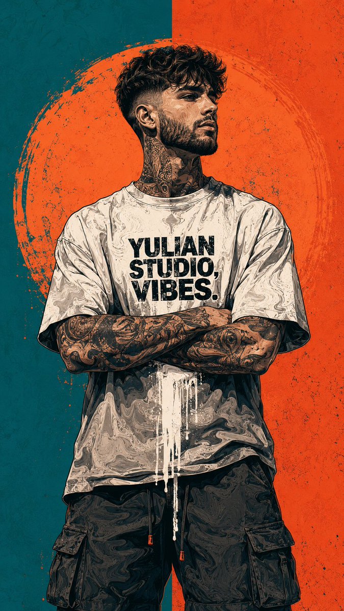 Urban Street Art Vector Illustration - AI image template preview