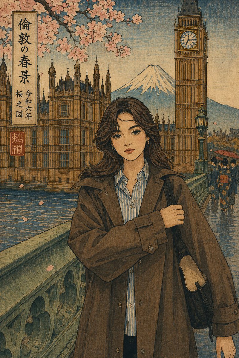 Ukiyo-e Portrait Transformation - AI image template preview