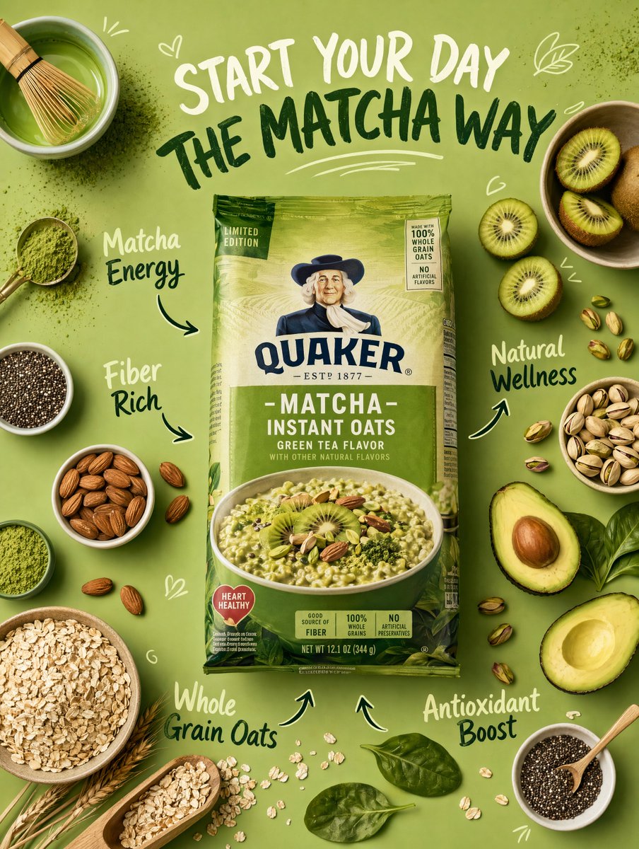 Healthy Breakfast Flat-Lay Ad Poster - AI image template preview