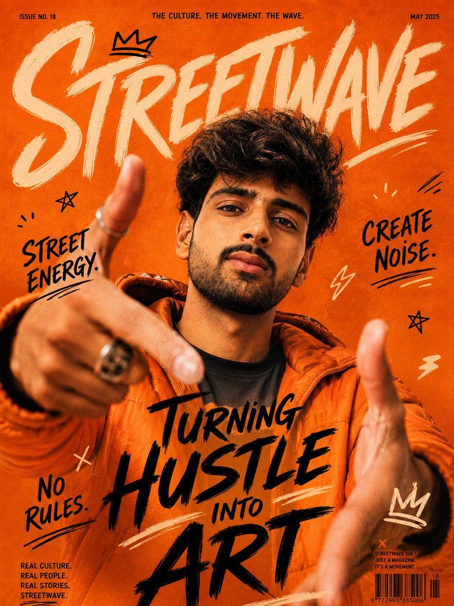 Urban Streetwave Magazine Cover - AI image template preview