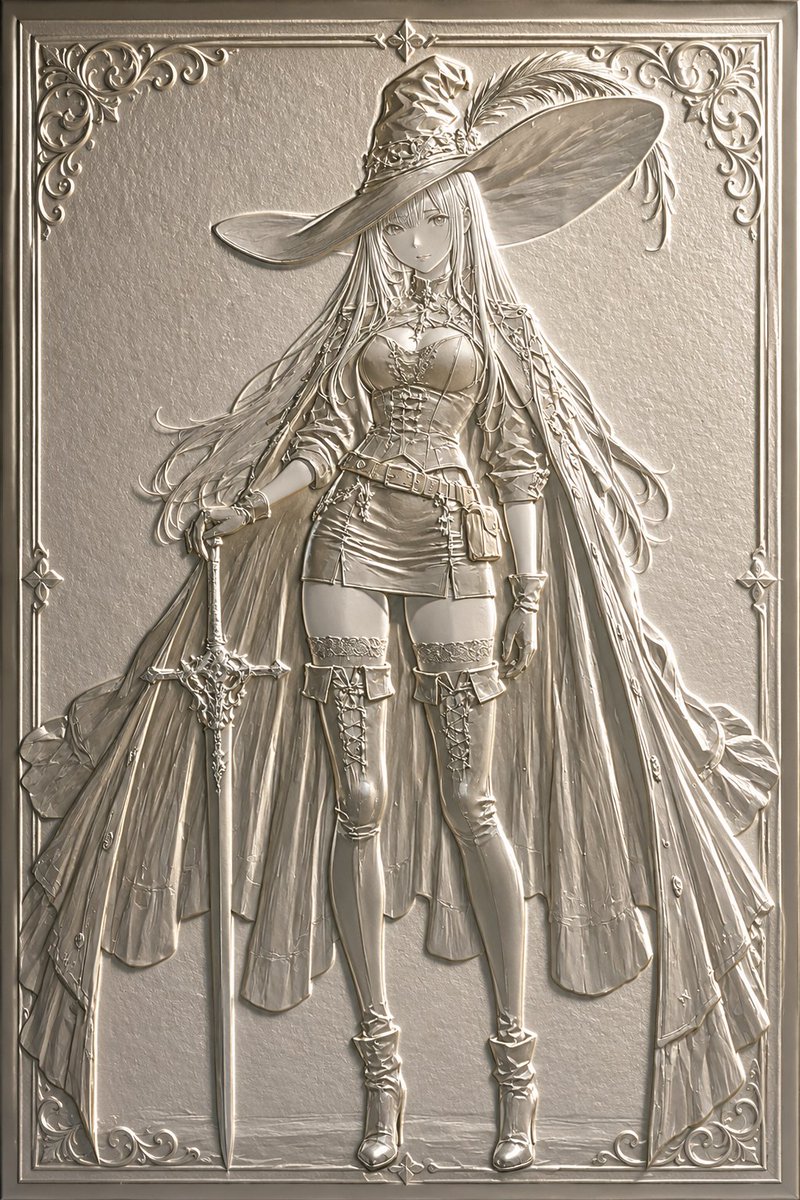 Embossed Luxury Card Relief Prompt - AI image template preview