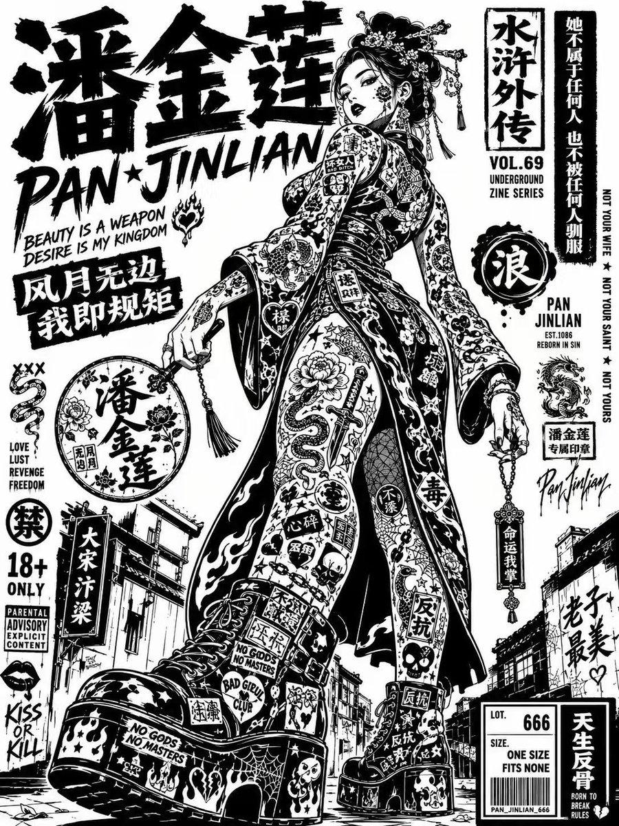 Noir Street Poster Illustration - AI image template preview