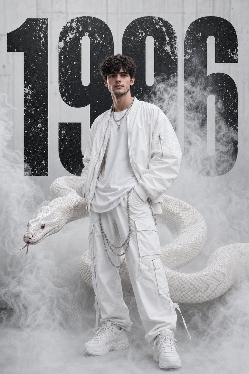 Monochromatic High-Fashion Editorial with Python - AI image template preview