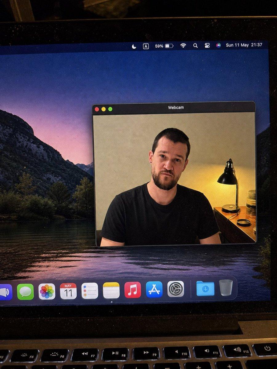 MacBook Webcam Window Photo - AI image template preview