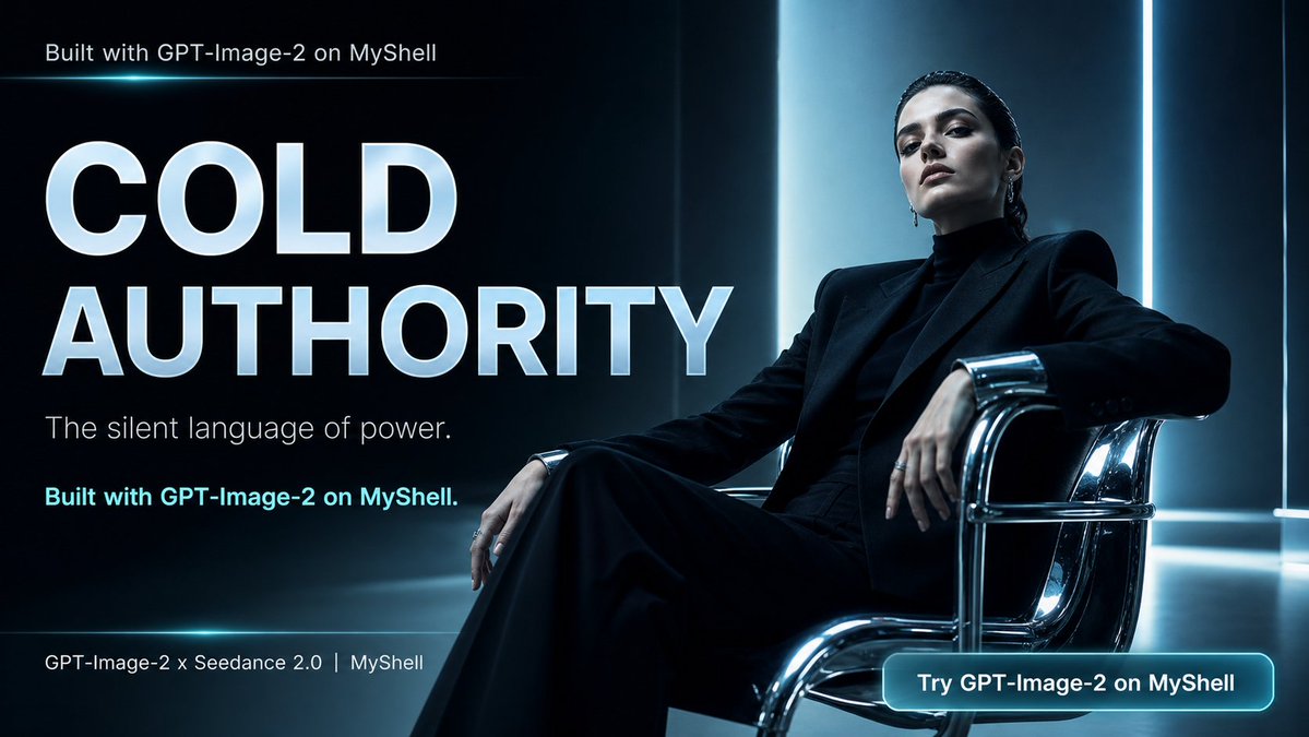 Cold Authority Tech Poster - AI image template preview