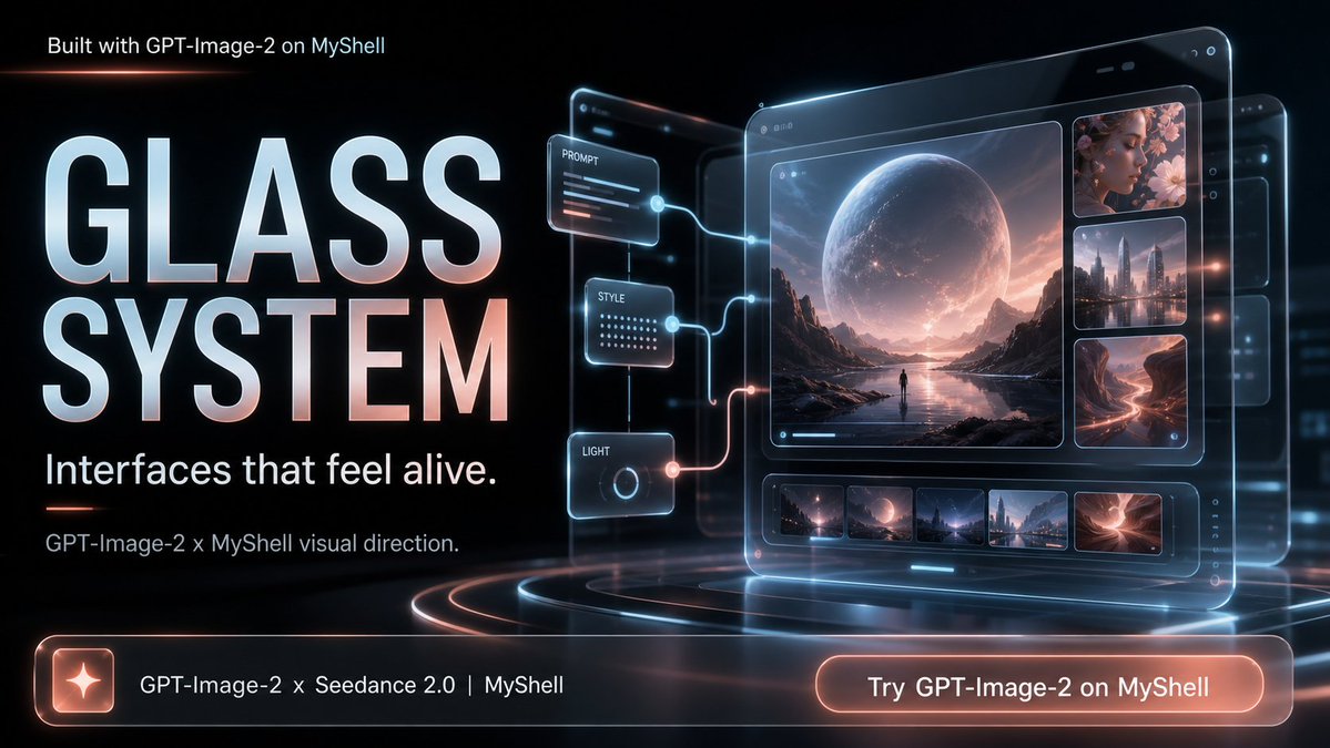 Futuristic Glass UI Product Banner - AI image template preview