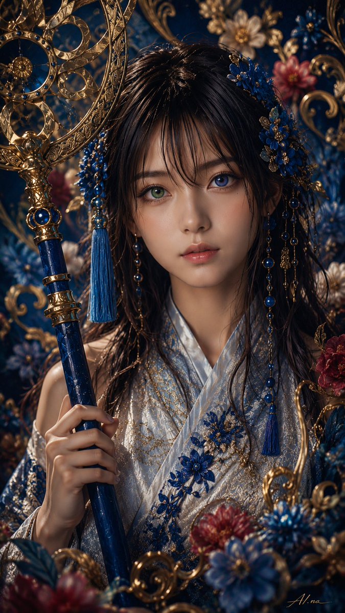 Ornate Yuna Fantasy Portrait - AI image template preview