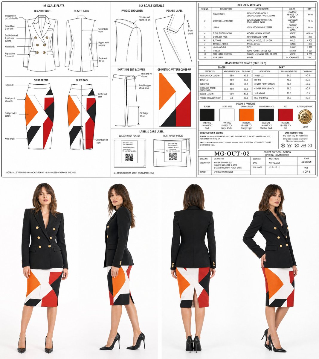 Women's Power Suit Tech Pack - AI image template preview