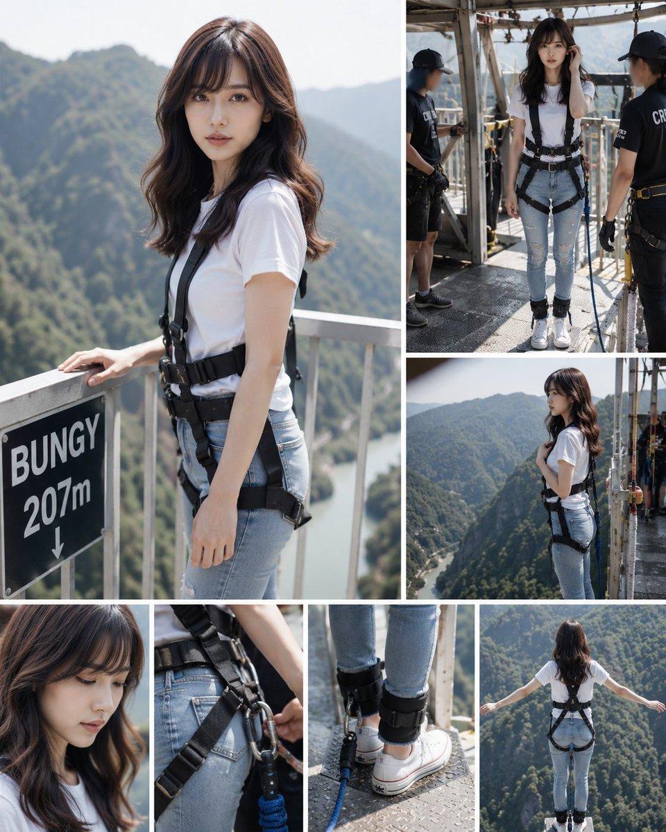 Bungee Jump Collage - AI image template preview