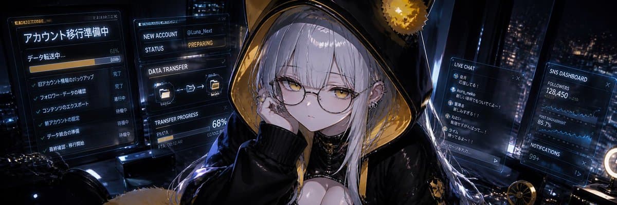 Cyberpunk Account Migration Streamer - AI image template preview