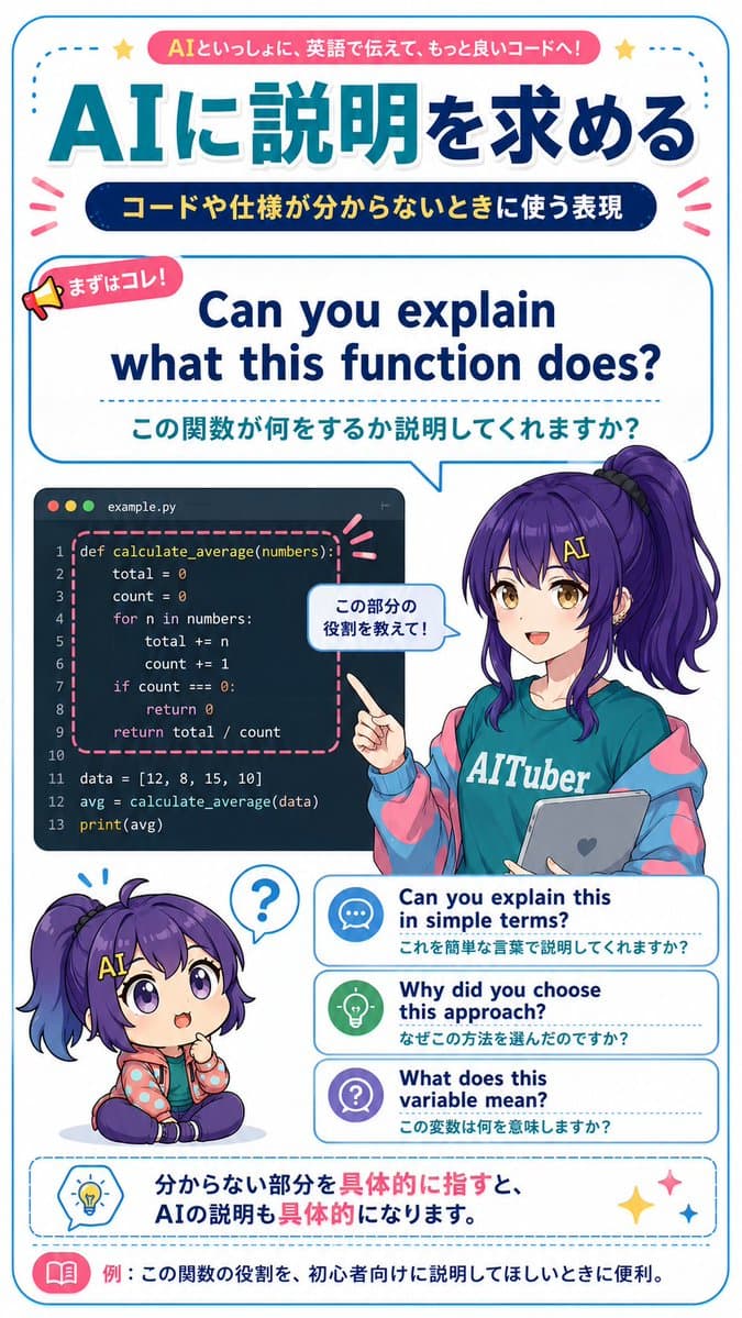 AI Code Explanation English Poster - AI image template preview