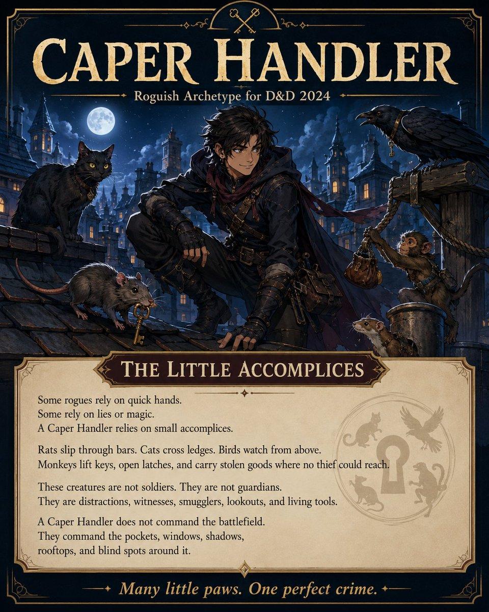 Caper Handler Rogue Poster - AI image template preview