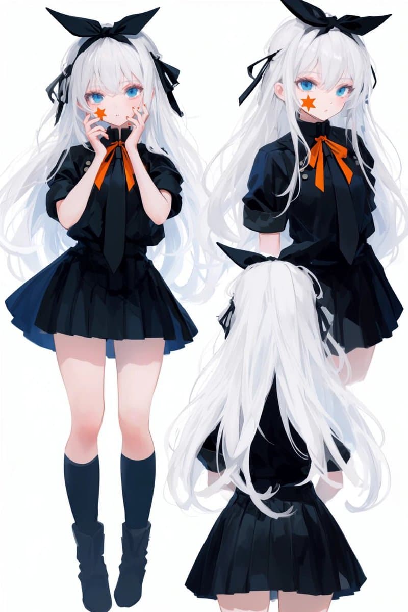 Anime Character Turnaround Sheet - AI image template preview
