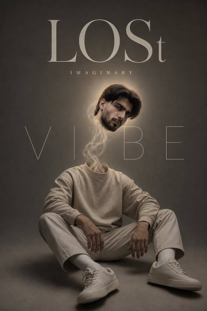Surreal Floating Head Cinematic Portrait - AI image template preview