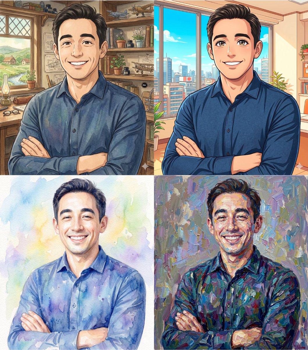 Ghibli and Anime Style Photo Transformation - AI image template preview
