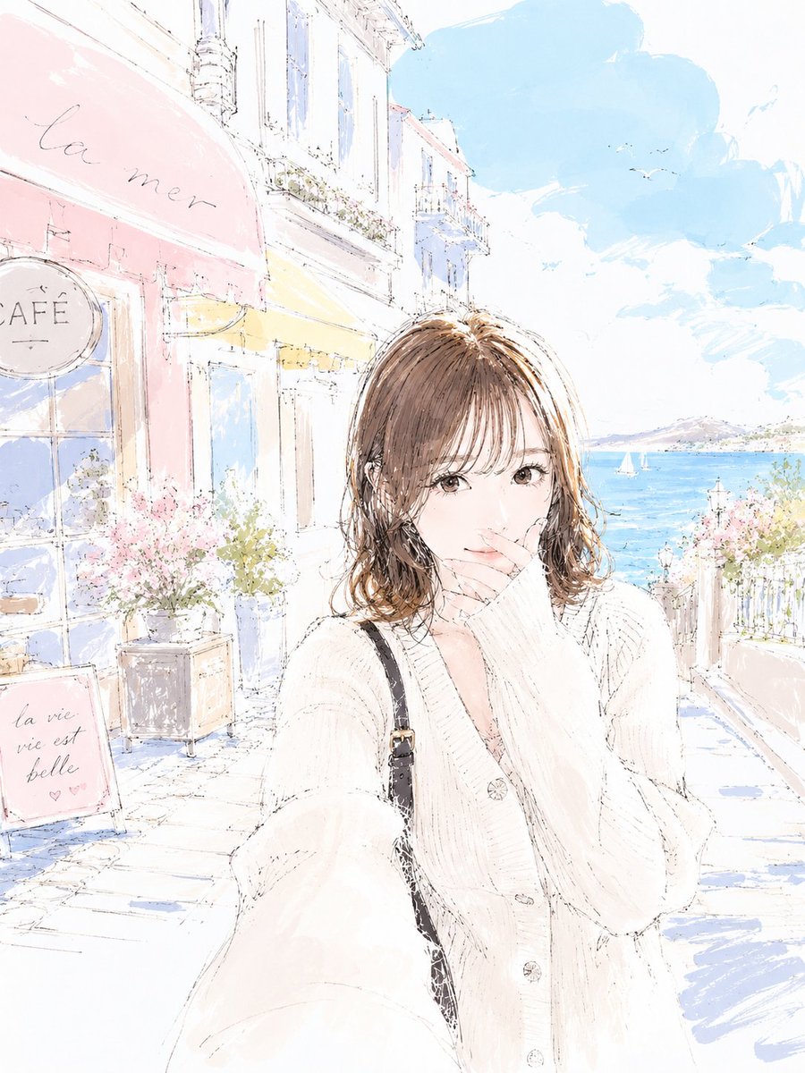Pastel Sketch Animation Illustration - AI image template preview
