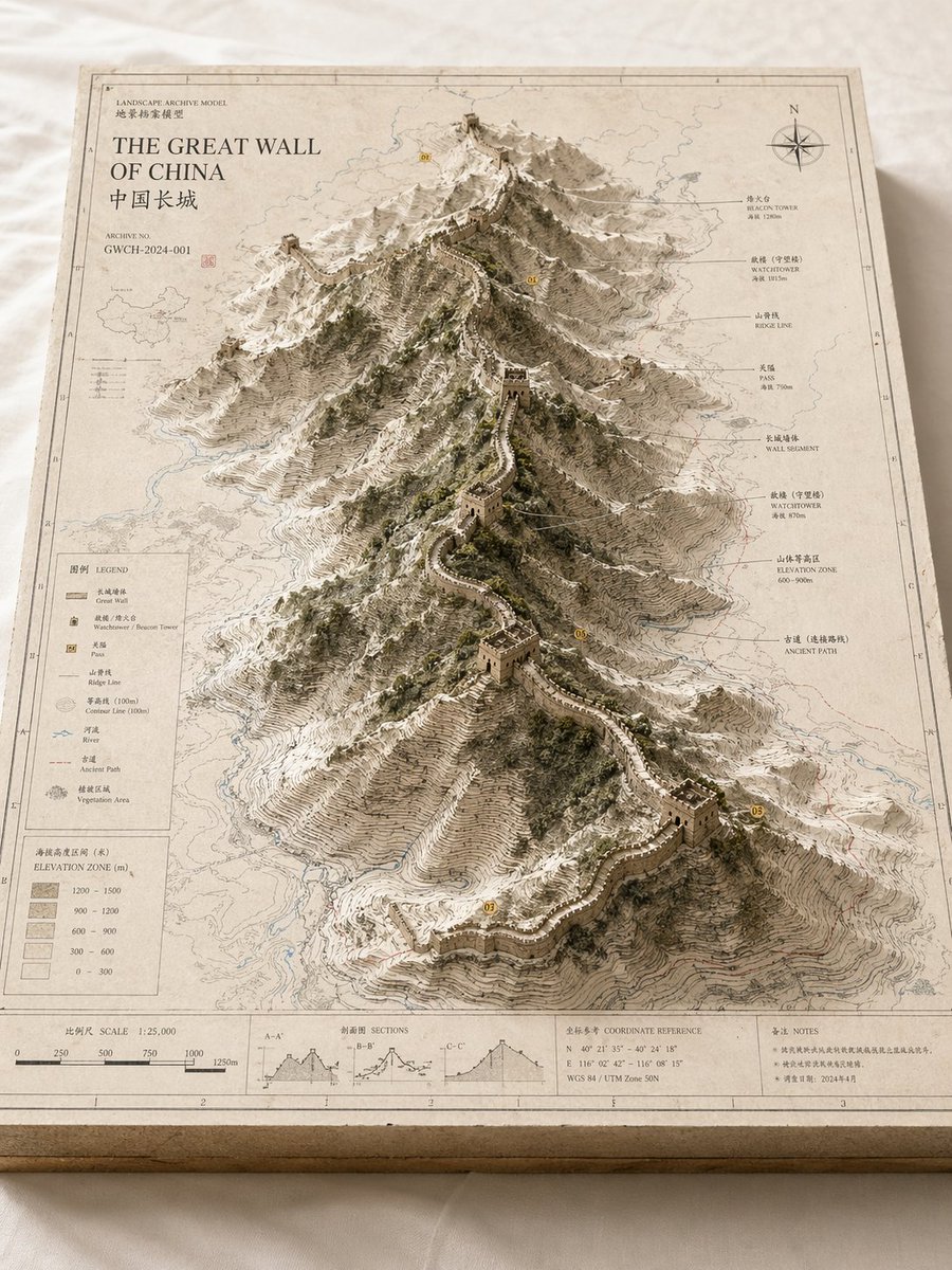 Landscape Archive Model Map - AI image template preview