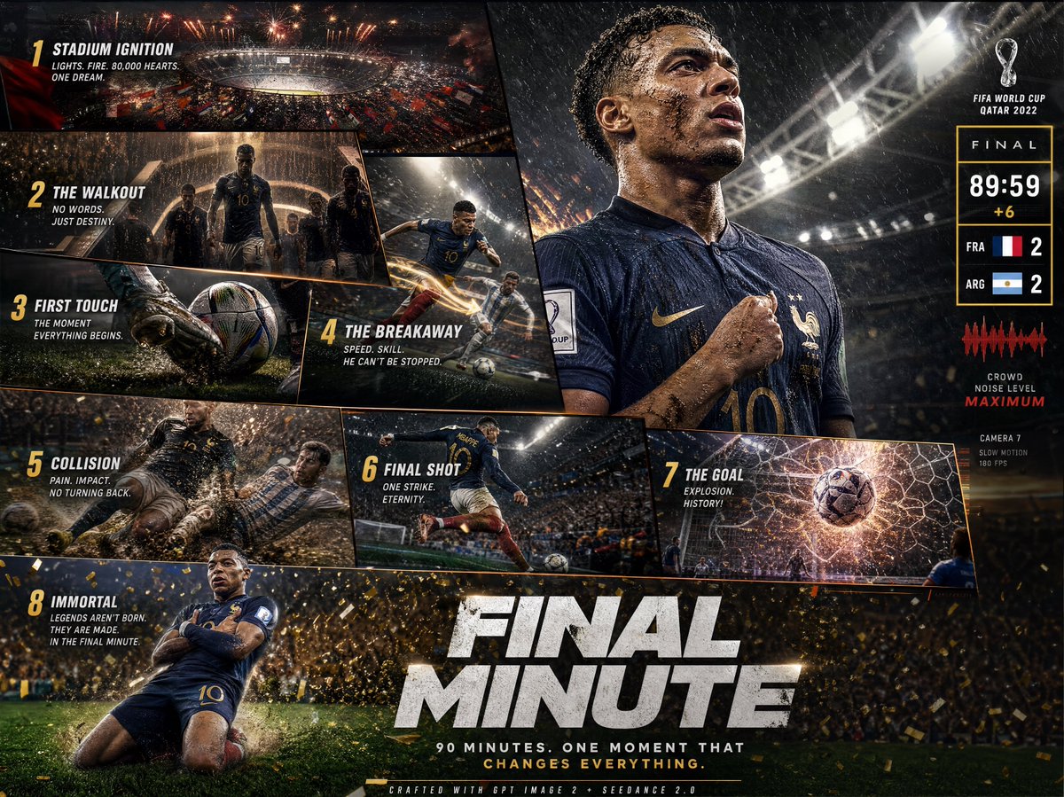 Cinematic Final Minute Football Poster - AI image template preview