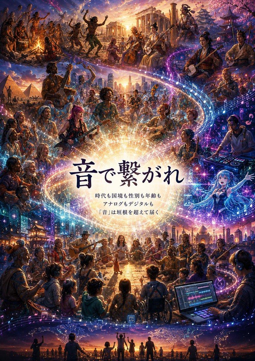 Sound Connects Humanity Poster - AI image template preview