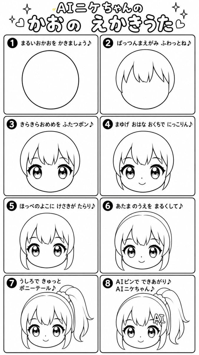 AI Nike-chan Drawing Song Manga - AI image template preview