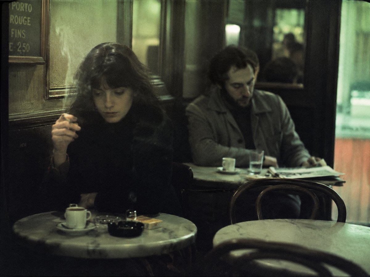 Grainy Paris Café Film Scene - AI image template preview