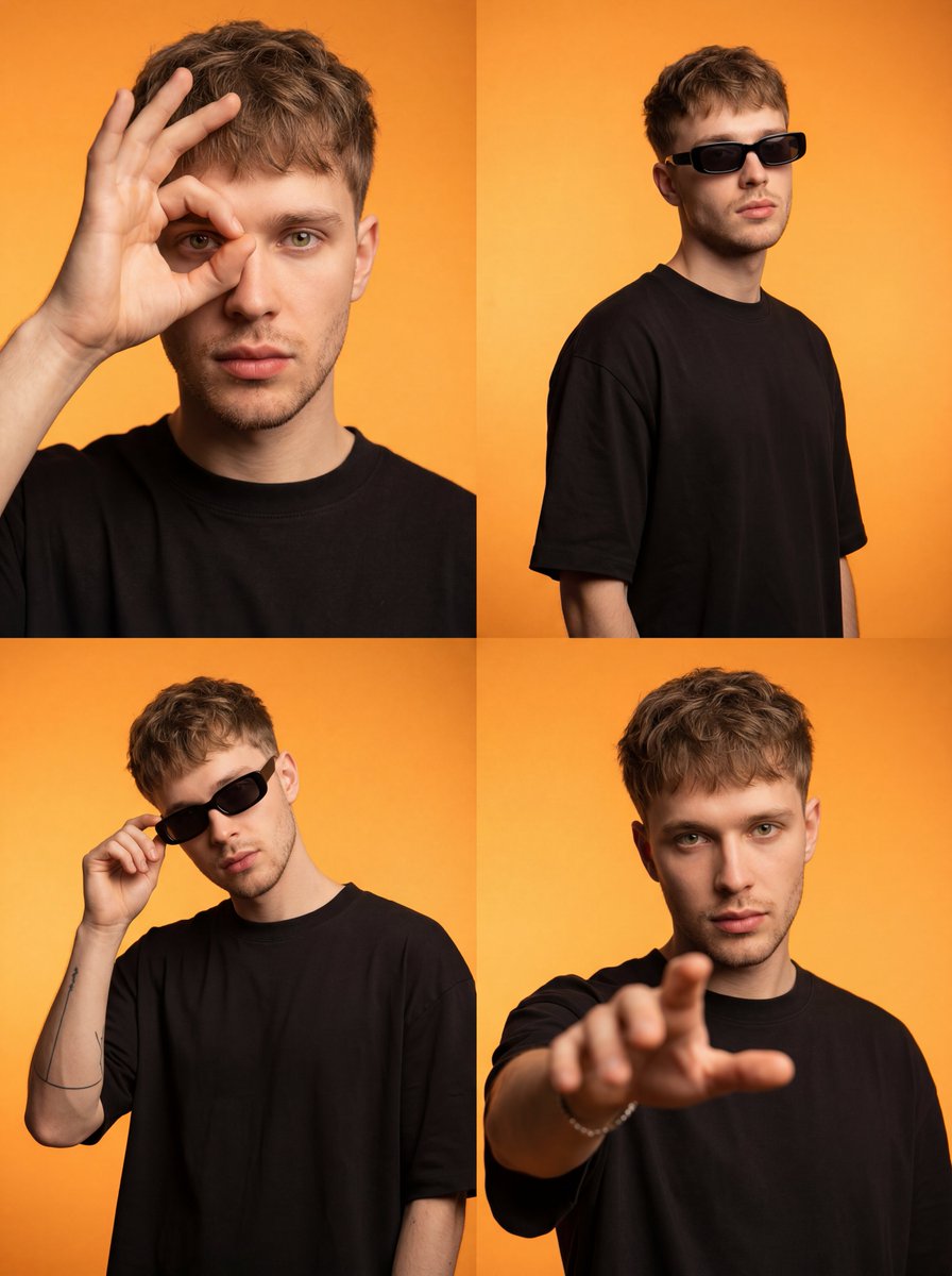 Streetwear Influencer Grid Layout - AI image template preview
