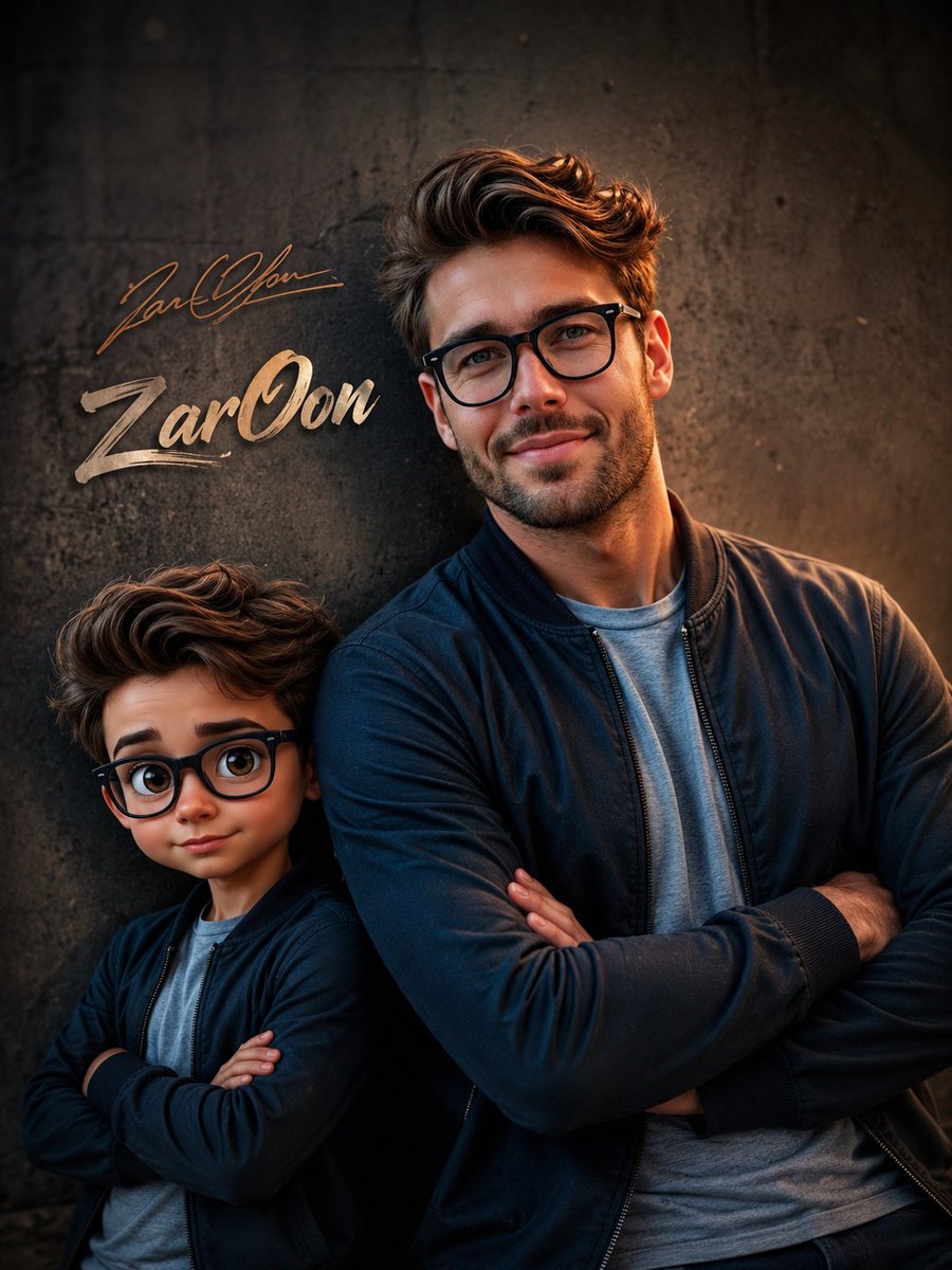 Cinematic Boy and Miniature Version - AI image template preview