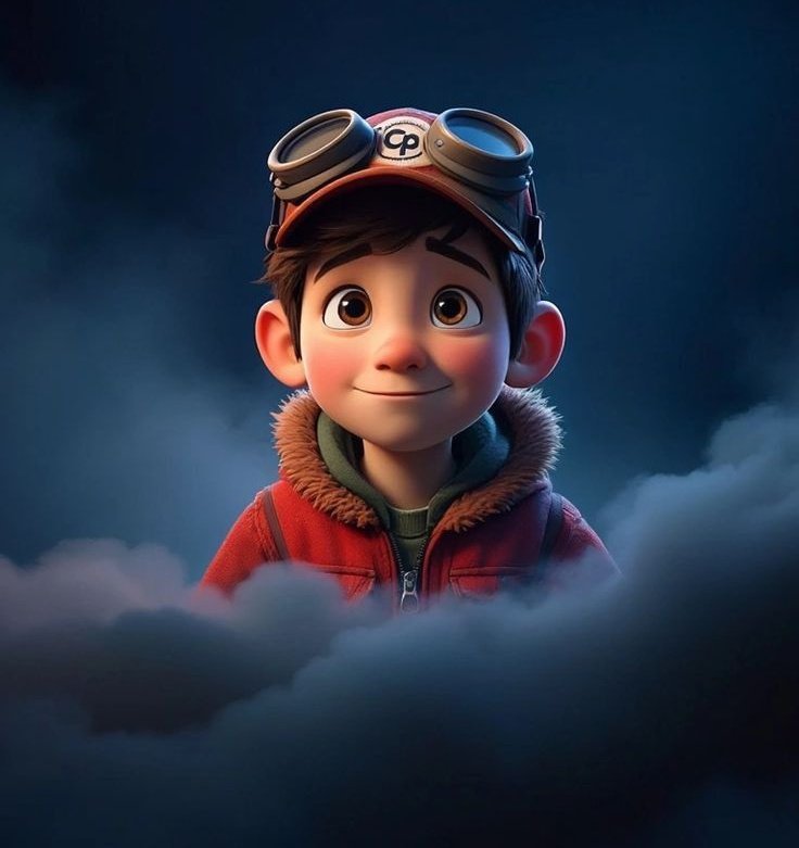 3D Animated Boy Portrait - AI image template preview