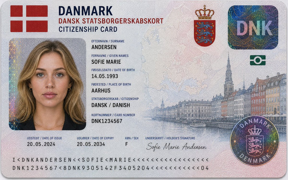 Algerian Identity Card Mockup - AI image template preview