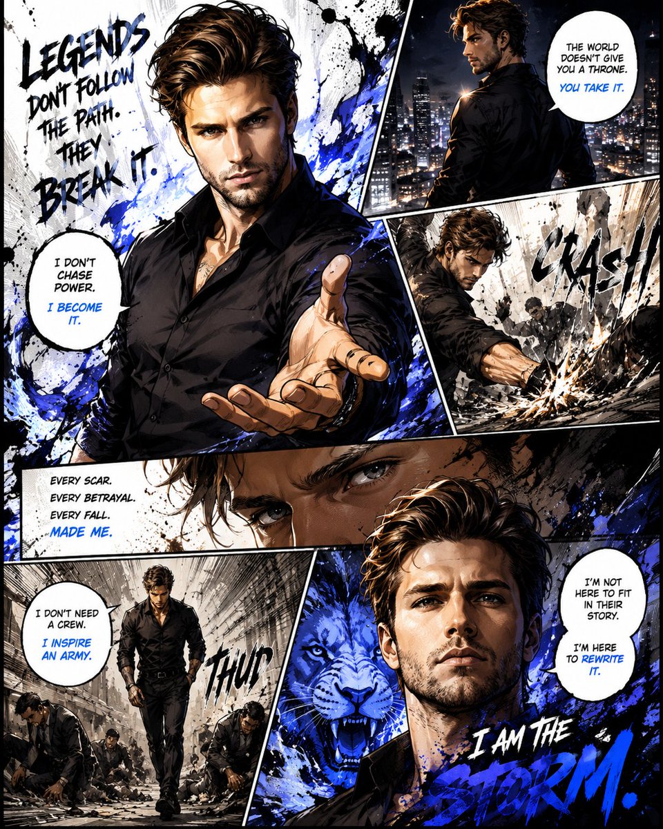 Premium Manga Page Illustration - AI image template preview
