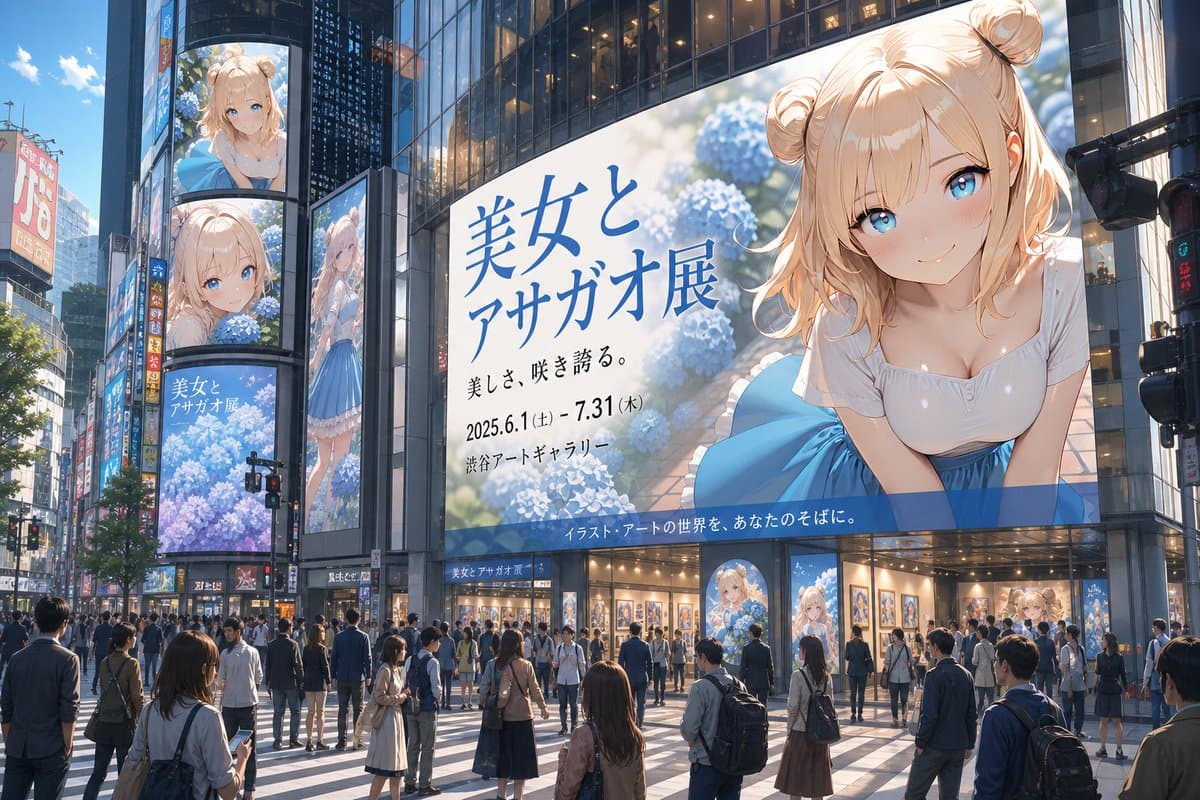 Urban Digital Signage Exhibition - AI image template preview