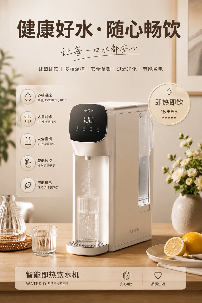 Home Appliance Commercial Poster - AI image template preview