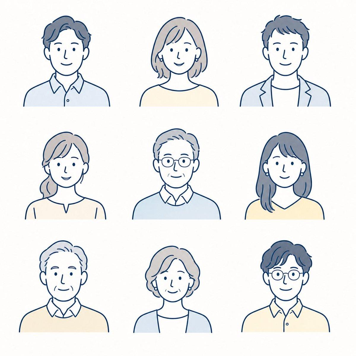 Minimalist Corporate Portrait Sprite Sheet - AI image template preview