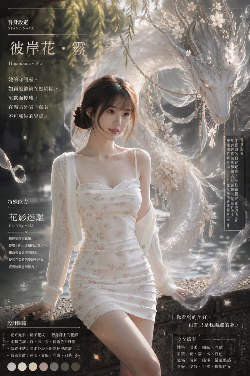 Misty Floral Stand Spirit Poster - AI image template preview