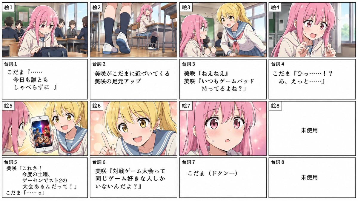 Anime School Storyboard Sheet preview