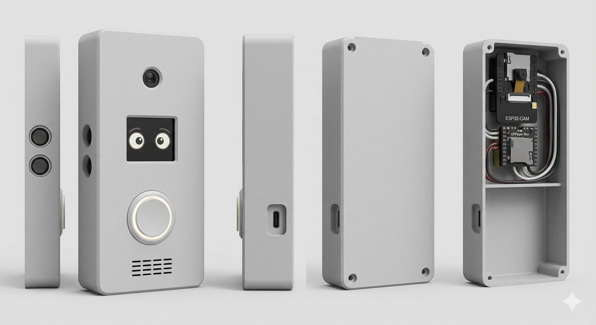 Smart Doorbell Enclosure Product Render - AI image template preview