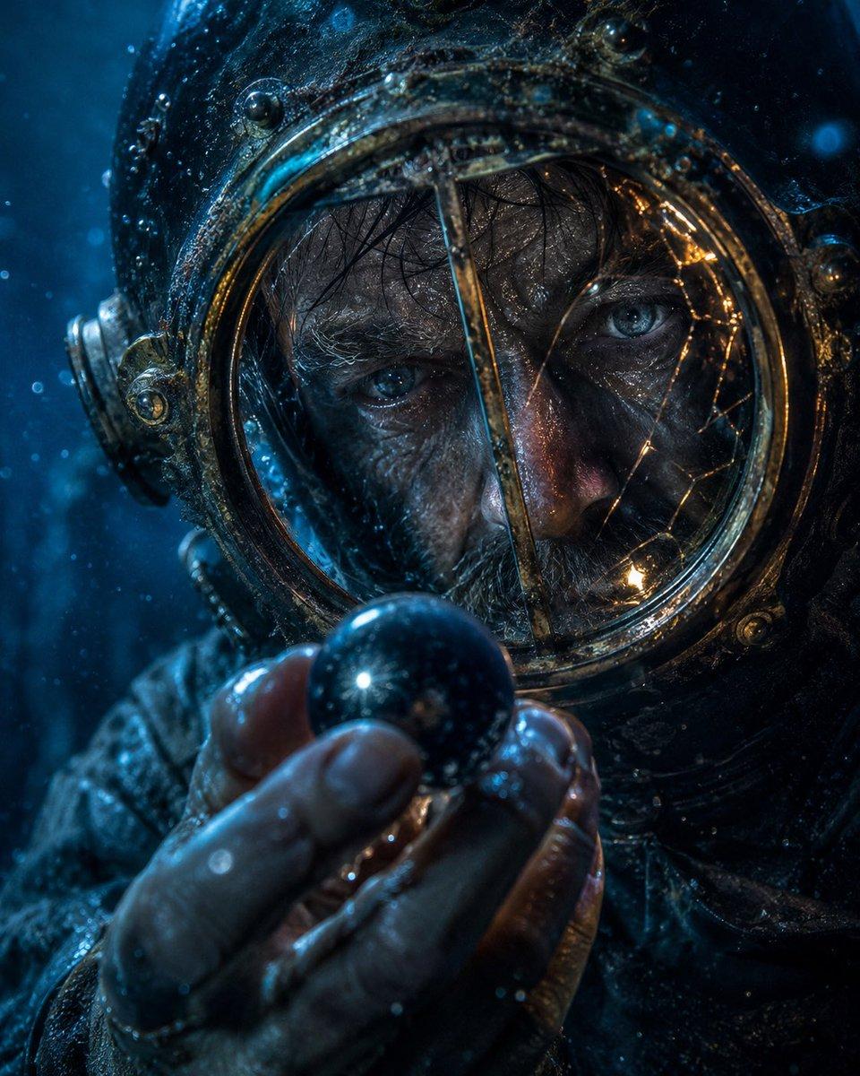 Deep-Sea Diver Artifact Close-Up - AI image template preview