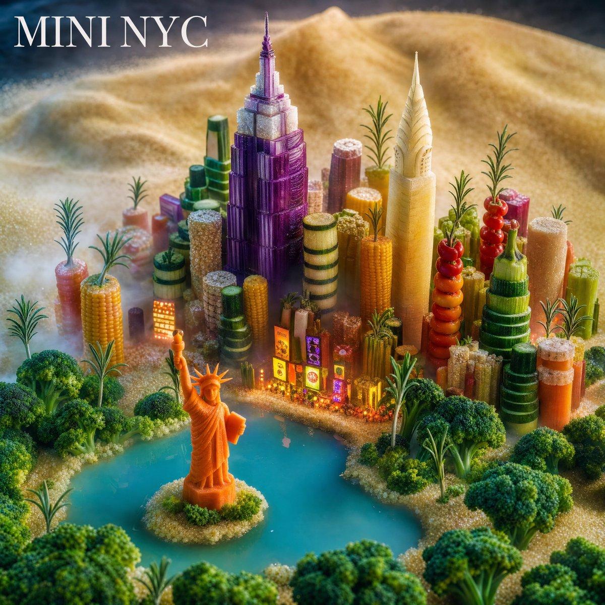 Mini NYC Food Landscape - AI image template preview