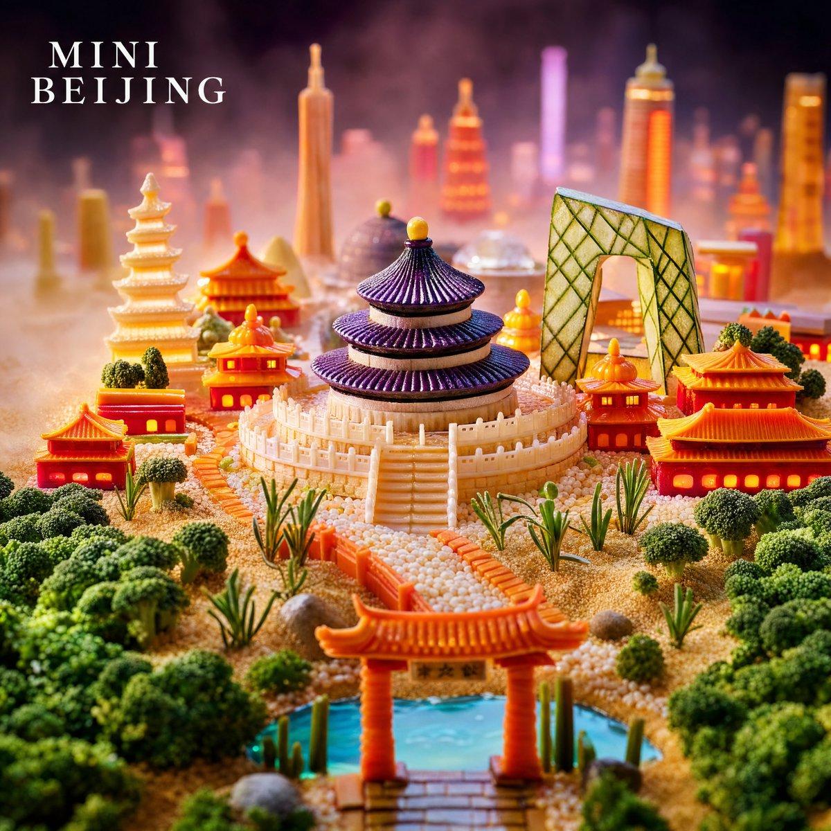 Mini Beijing Sugar Cityscape - AI image template preview