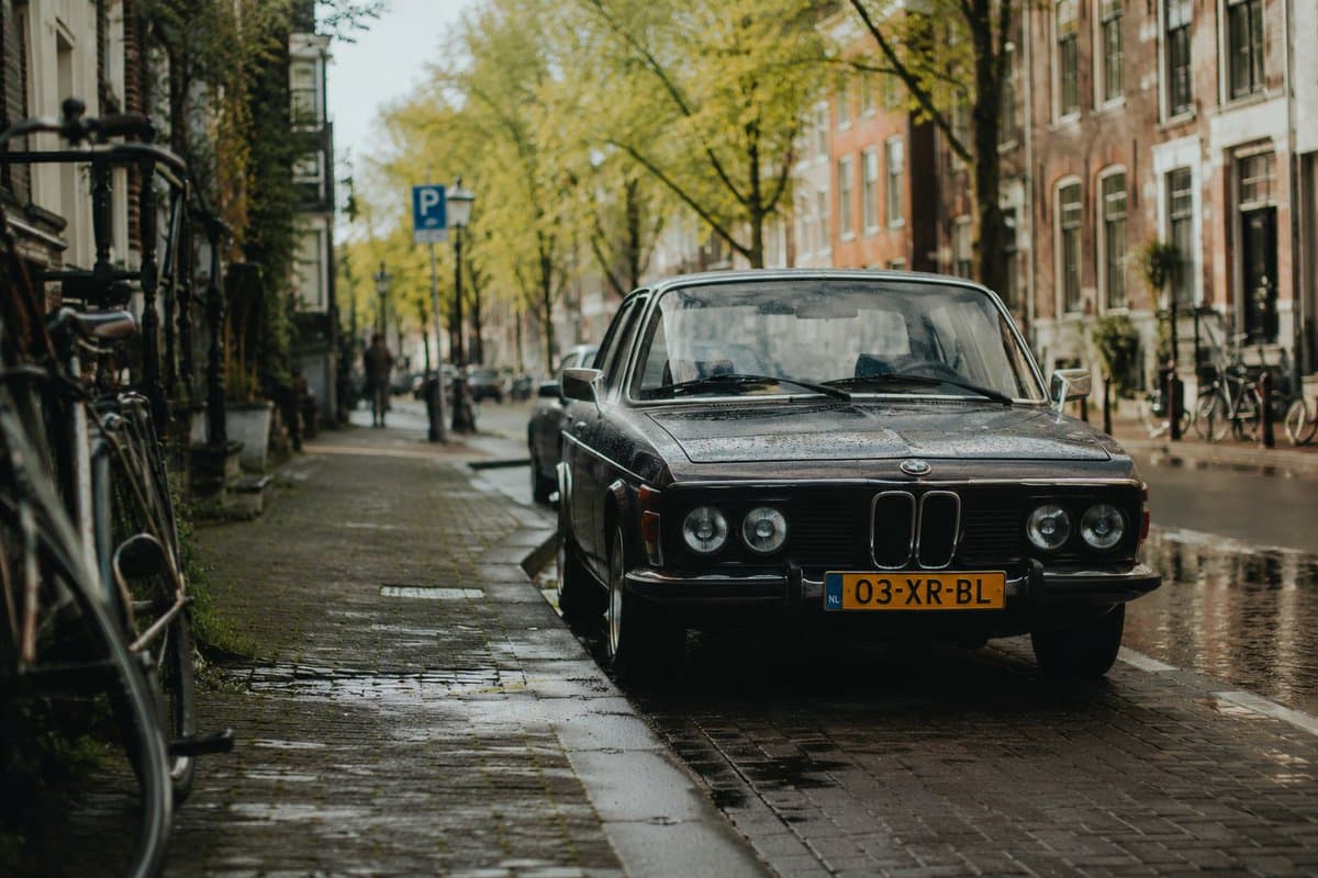 Rainy Dutch Street Vintage BMW preview