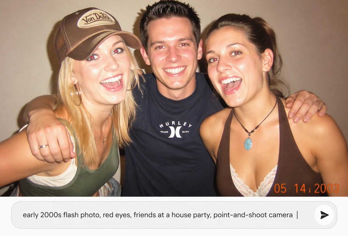 Early 2000s Party Photo UI - AI image template preview