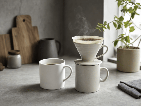 Minimal Pour-Over Coffee Scene - AI image template preview