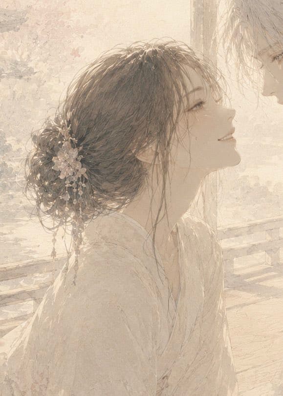 Censored Watercolor Romance Portrait - AI image template preview