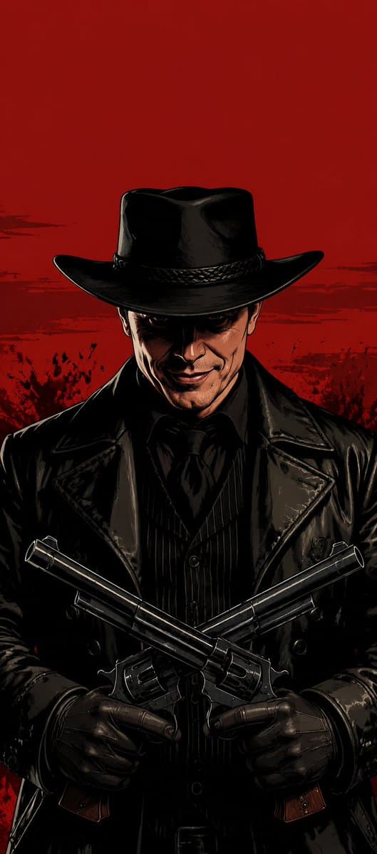 Faceless Outlaw Graphic Novel Poster - AI image template preview