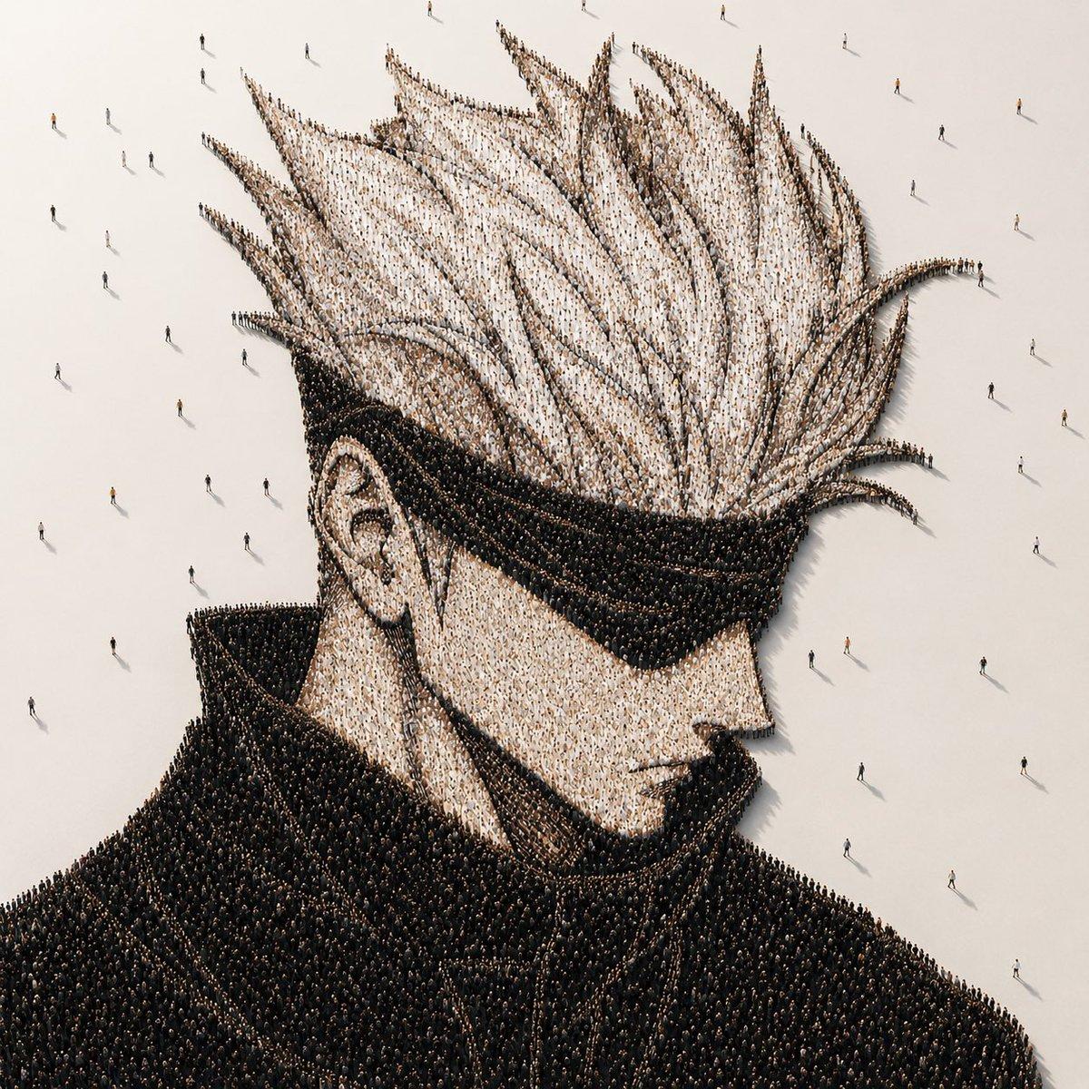 Crowd-Built Anime Portrait - AI image template preview