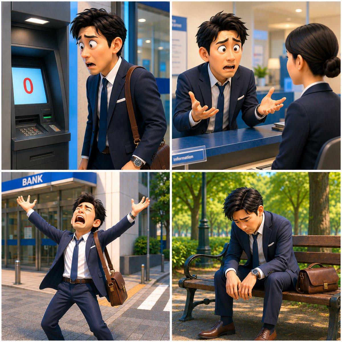 Zero Balance Bank Storyboard - AI image template preview