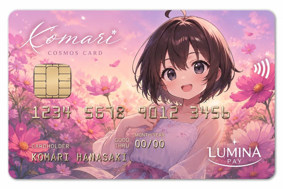 Anime Cosmos Payment Card - AI image template preview