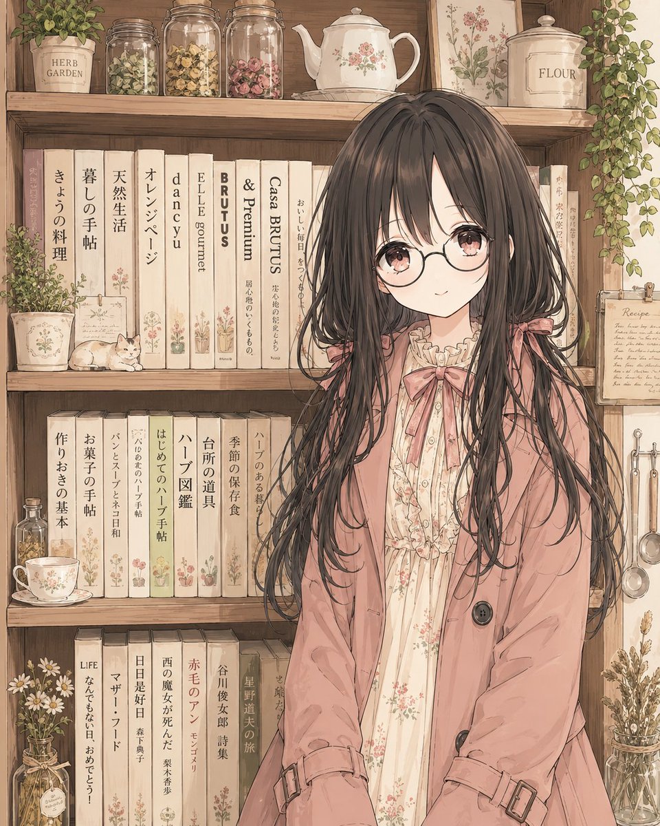 Faceless Cottagecore Anime Girl - AI image template preview