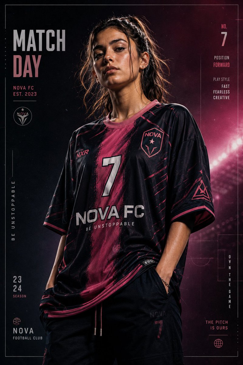 Premium Footballer Studio Portrait - AI image template preview