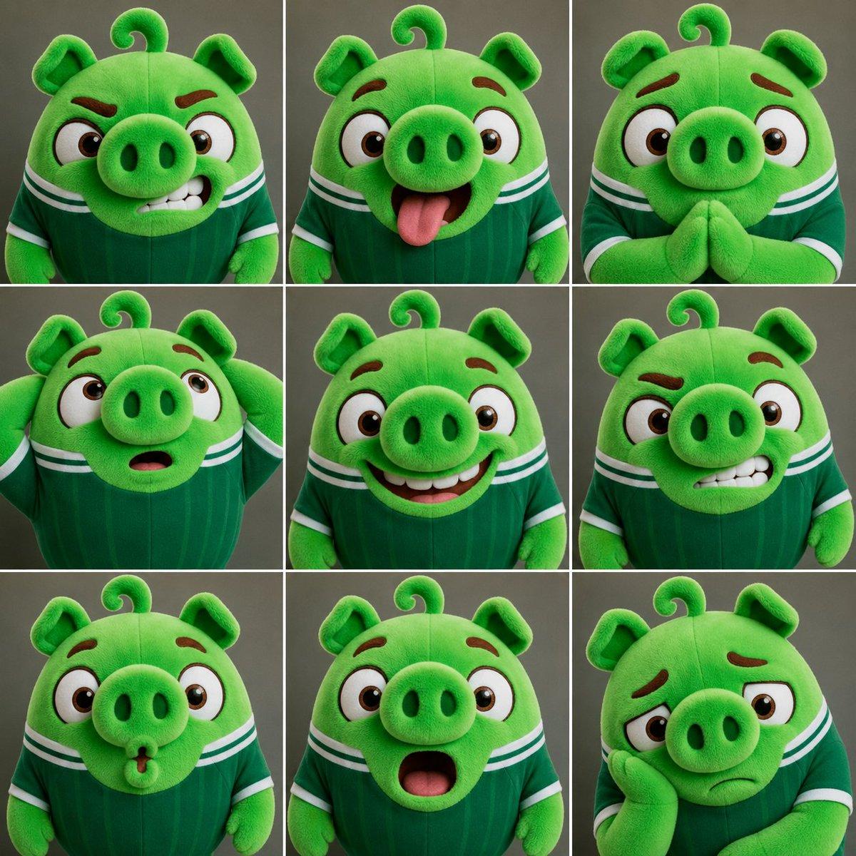 FACS Facial Expression 3x3 Grid - AI image template preview